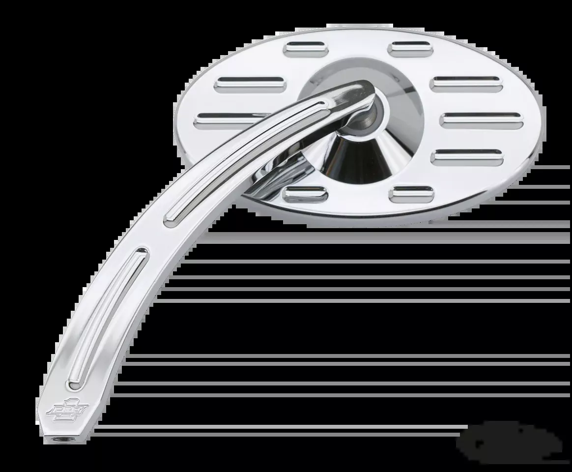 Pro Street Oval ball milled mirror L chr For Harley-Davidson