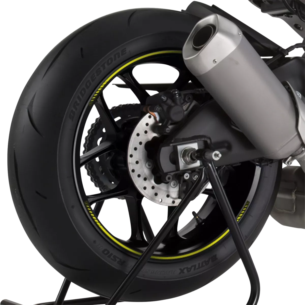 PUIG HI-TECH PARTS Yellow Rim Strips Set for 14 to 21 Inch Rims * Part No. 8431G