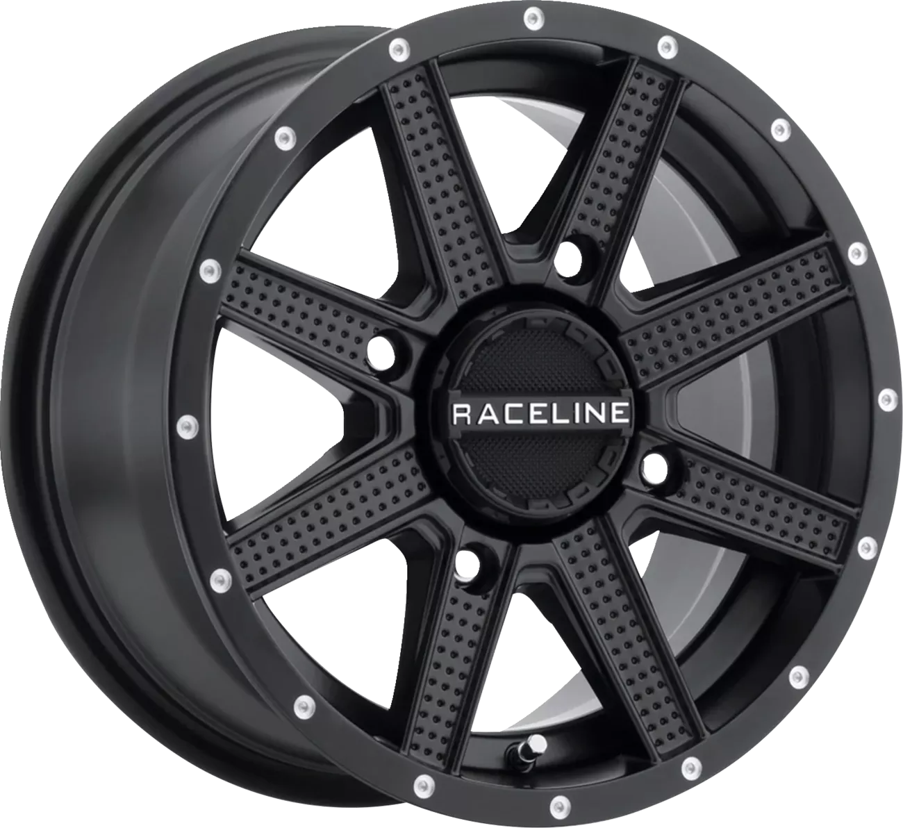 Raceline Wheels Hostage 12x7 Black Off-Road Wheel with 4/110 Bolt Pattern and +10mm Offset