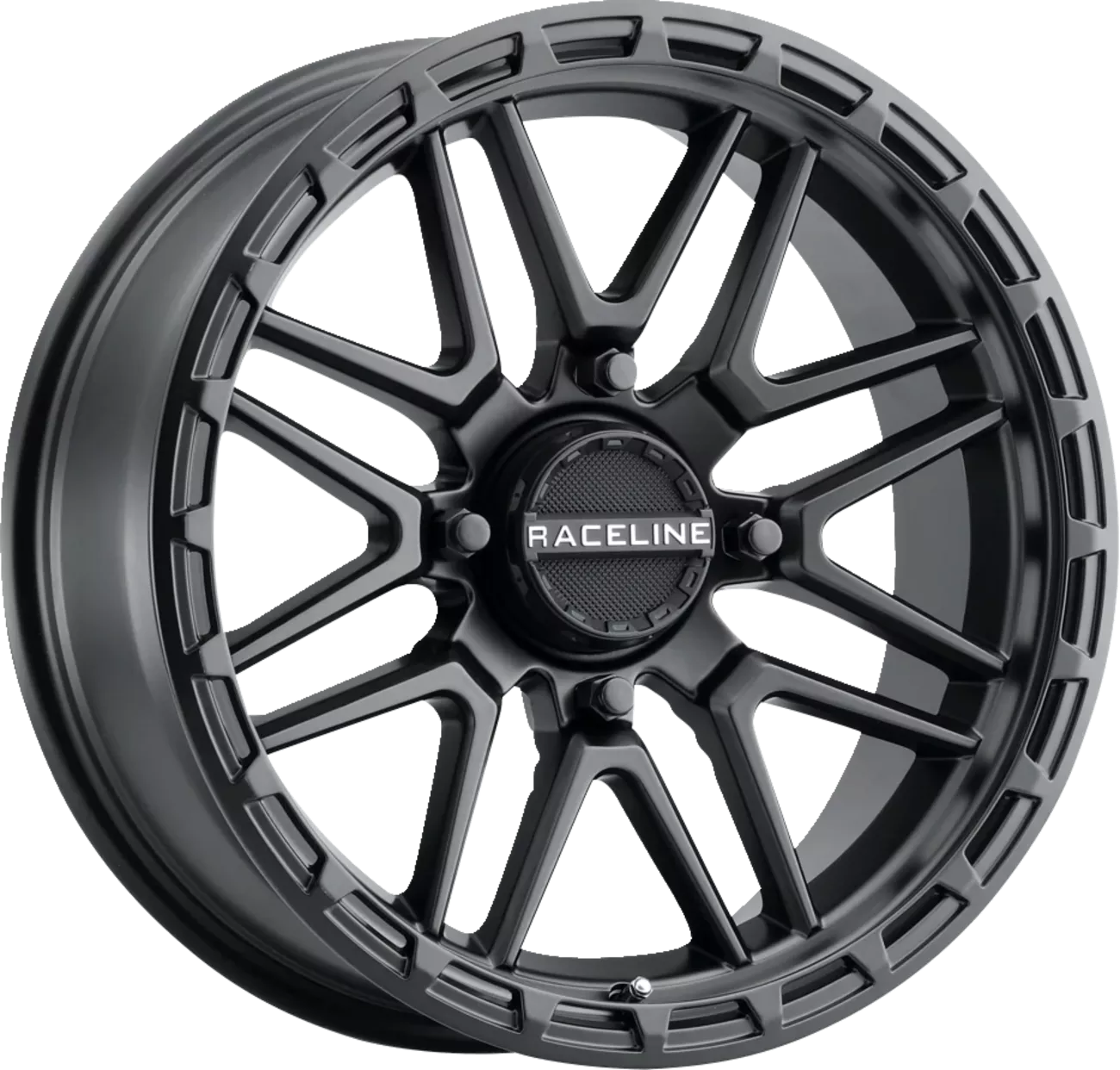 Raceline Wheels Krank XL 20x7 Black Split V-Spoke Wheel with Bead Ring - Part A11B-20737-00