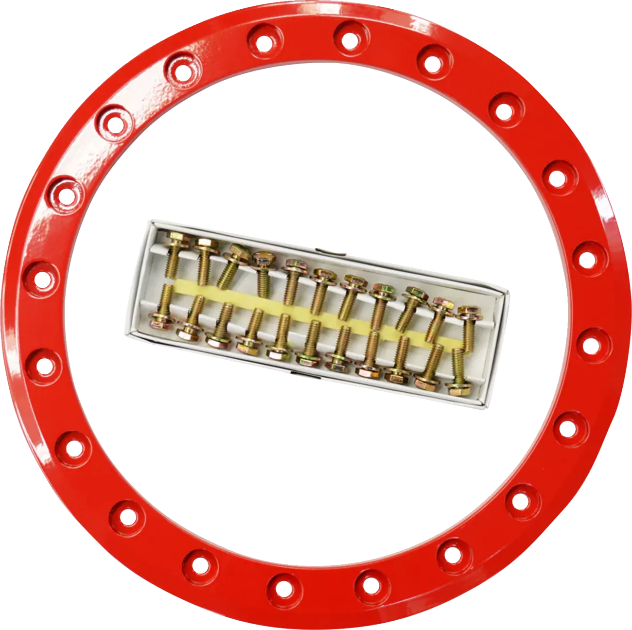 RACELINE WHEELS RBL-14R-A91-RING-20 Beadlock Ring for 20-Hole Ryno Wheel - 14 Inch Red