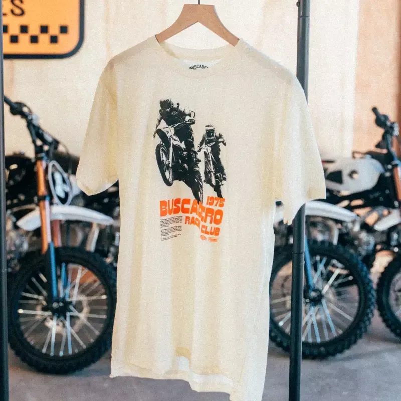 ‘Racing Club’ Natural Lightweight Soft Tee