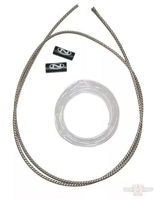 Regulator Harness "DIY" Kit Fits All Ignitions. (1) Stainless Braid, (1) Clear Heat Shrink. For Harley-Davidson