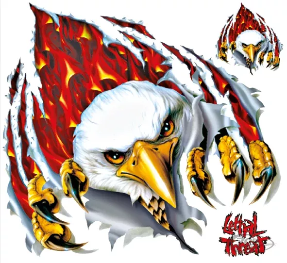 RIP FLAME EAGLE LG 11.5"X11.75" For Harley-Davidson