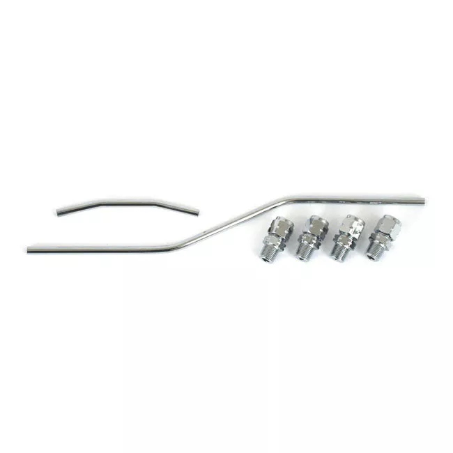 Rocker Box Oil Line Set Chrome For Harley-Davidson Shovelhead 1966-1984
