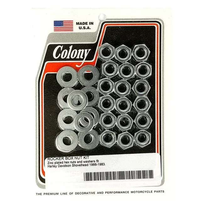 Rocker Cover Nut and Washer Kit for Harley-Davidson Shovelhead