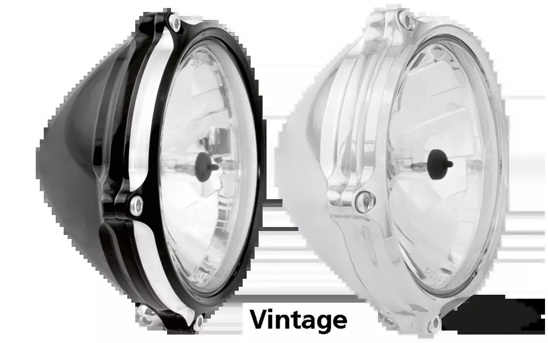 RSD HEADLIGHT 5.75" VINTAGE 3/4" MOUNT, For Harley-Davidson