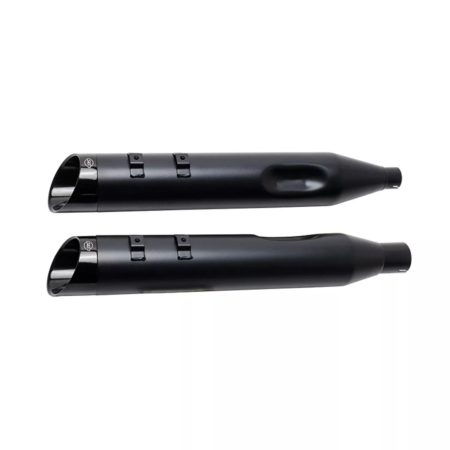 S&S Black MK45 Exhaust Muffler Cutlass For Harley-Davidson Touring M8
