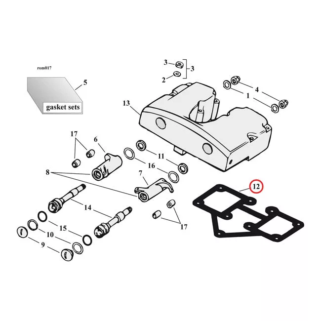 S&S, Rocker Cover Gaskets. Aramid For Harley Davidson