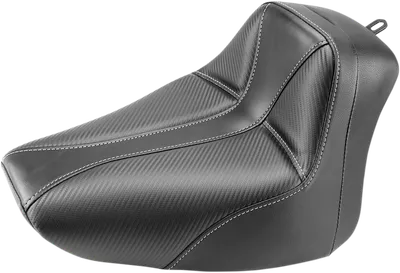 SADDLEMEN Dominator Solo Seat - Stitched - Black w/ Gray Stitching - FLS/FXS '00-'06 800-01-0042
