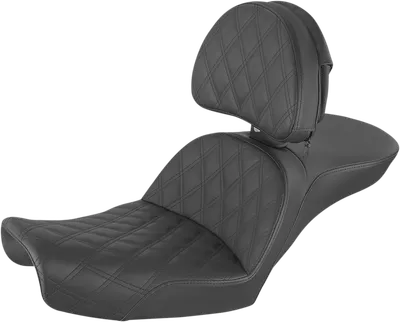 SADDLEMEN Explorer Seat - Lattice Stitched - Backrest 896-04-030LS