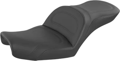 SADDLEMEN Explorer Seat - No Backrest - Stitched - Black - Dyna 896-04-0291