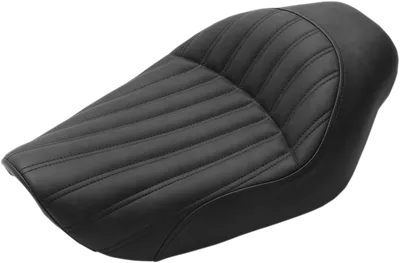 SADDLEMEN Knuckle Solo Seat - Ribbed - Black - FXD '96-'03 896-04-0023