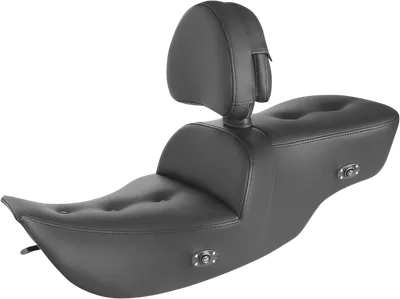 SADDLEMEN Pillow Top Roadsofa* Seat - Heated - Black - with Backrest 897-06-181BRHC
