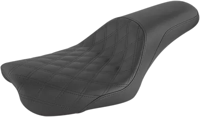 SADDLEMEN Profiler Seat - Front Lattice/Rear Smooth - Black - FXD '04-'05 804-04-149