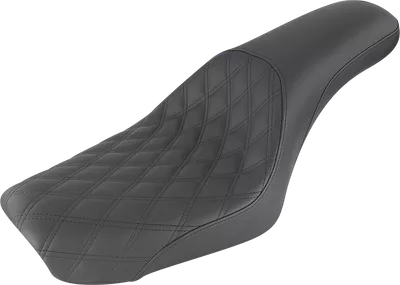 SADDLEMEN Profiler Seat - Front Lattice/Rear Smooth - Black - FXDWG '04-'05 804-05-149