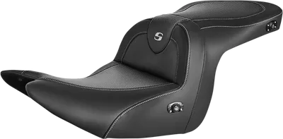 SADDLEMEN Roadsofa* Carbon Fiber Heated Seat - Black - without Backrest - GL1800 '18-'23 H18-07-185HCT