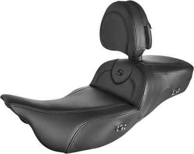 SADDLEMEN Roadsofa* Extended Reach Heated Seat - Black - w/ Backrest 808-07B-188BRHC
