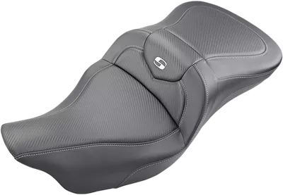 SADDLEMEN Roadsofa* Seat - Carbon Fiber - without Backrest - Black - '09-'23 FLHTCUTG 808-07B-185T