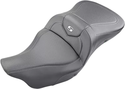 SADDLEMEN Roadsofa* Seat - Heated - Carbon Fiber - without Backrest - '09-'23 FLHTCUTG 808-07B-185THC