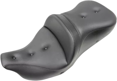 SADDLEMEN Roadsofa* Seat - Heated - Pillow Top - without Backrest - Black - '09-'23 FLHTCUTG 808-07B-181THC