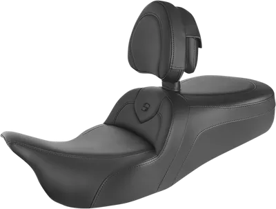 SADDLEMEN RoadSofa* Seat - With Backrest - Black w/Black Stitching - Trikes 808-07B-187TBR