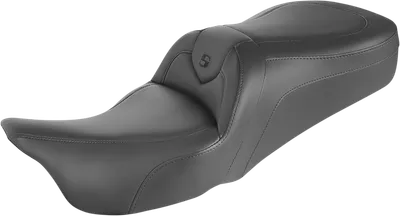 SADDLEMEN RoadSofa* Seat - Without Backrest - Black W/Black Stitching 897-06-187