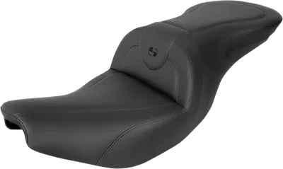 SADDLEMEN RoadSofa* Seat - without Backrest - Black w/ Black Stitching - Indian '14-'23 I14-07-187