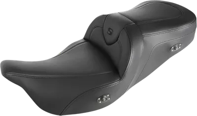 SADDLEMEN Roadsofa* Standard Reach Heated Seat - Without Backrest - Black/Black Stitching 808-07B-187HCT