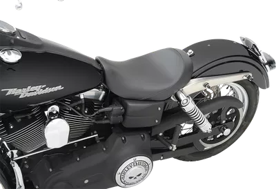SADDLEMEN S3 Super Slammed Seat - Solo - Black - Dyna '06-'17 806-04-002D