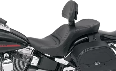 SADDLEMEN Seat - Explorer* - With Backrest - Stitched - Black - FL/FX '06-'17 806-12-030