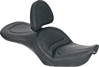 SADDLEMEN Seat - Explorer* - With Backrest - Stitched - Black - FXDWG 83G52JS