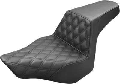 SADDLEMEN Step-Up Seat - Front Lattice Stitch - Black - FXSB 813-27-172