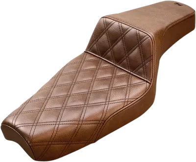 SADDLEMEN Step-Up Seat - Front Lattice Stitch - Brown - XL 807-03-172BR