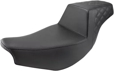 SADDLEMEN Step Up Seat - Front Smooth/Rear Lattice - Black - Indian I14-07-173