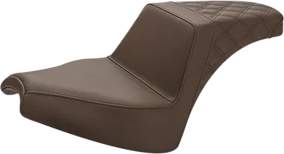 SADDLEMEN Step-Up Seat - Front Smooth/Rear Lattice - Brown - Chief I21-04-173BR