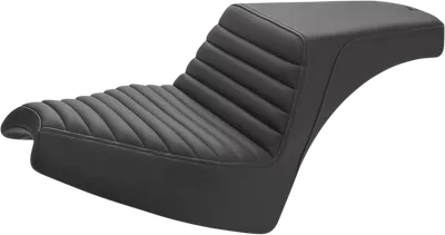 SADDLEMEN Step-Up Seat - Front Tuck-n'-Roll/Rear Smooth - Black - Chief I21-04-171
