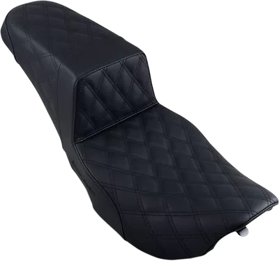 SADDLEMEN Step-Up Seat - Full Lattice Stitch - Black - FLHR/FLHX 897-06-175