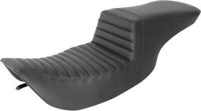 SADDLEMEN Tour Step-Up Seat - Front Tuck-n-Roll - Black - FL '97-'07 897-06-191
