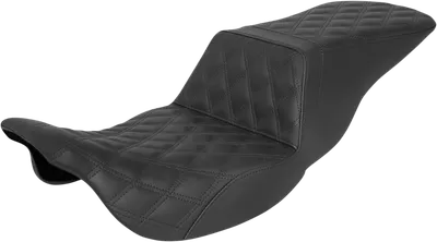 SADDLEMEN Tour Step-Up Seat - Full Lattice Stitch - Black - FL '08-'22 808-07B-195