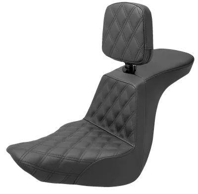 SADDLEMEN Tour Step-Up Seat - Rider Backrest - Front Lattice Stitch - FLSB/FXLR '18-'23 818-29-192BR