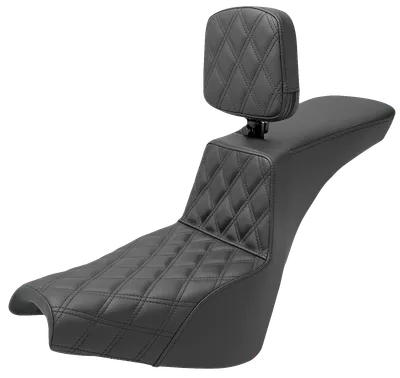 SADDLEMEN Tour Step-Up Seat - Rider Backrest - Front Lattice Stitch - FXBB/FXST '18-'23 818-30-192BR
