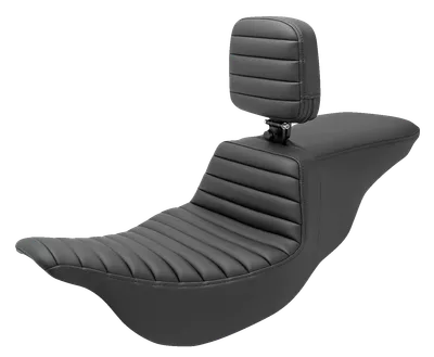 SADDLEMEN Tour Step-Up Seat - Rider Backrest - Tuck-n-Roll - FL '08-'23 808-07B-191BR