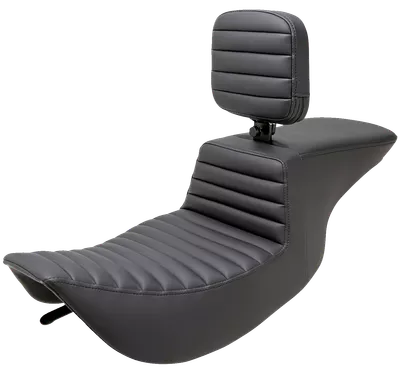SADDLEMEN Tour Step-Up Seat - Rider Backrest - Tuck-n-Roll - FLHR/FLHX '97-'07 897-06-191BR
