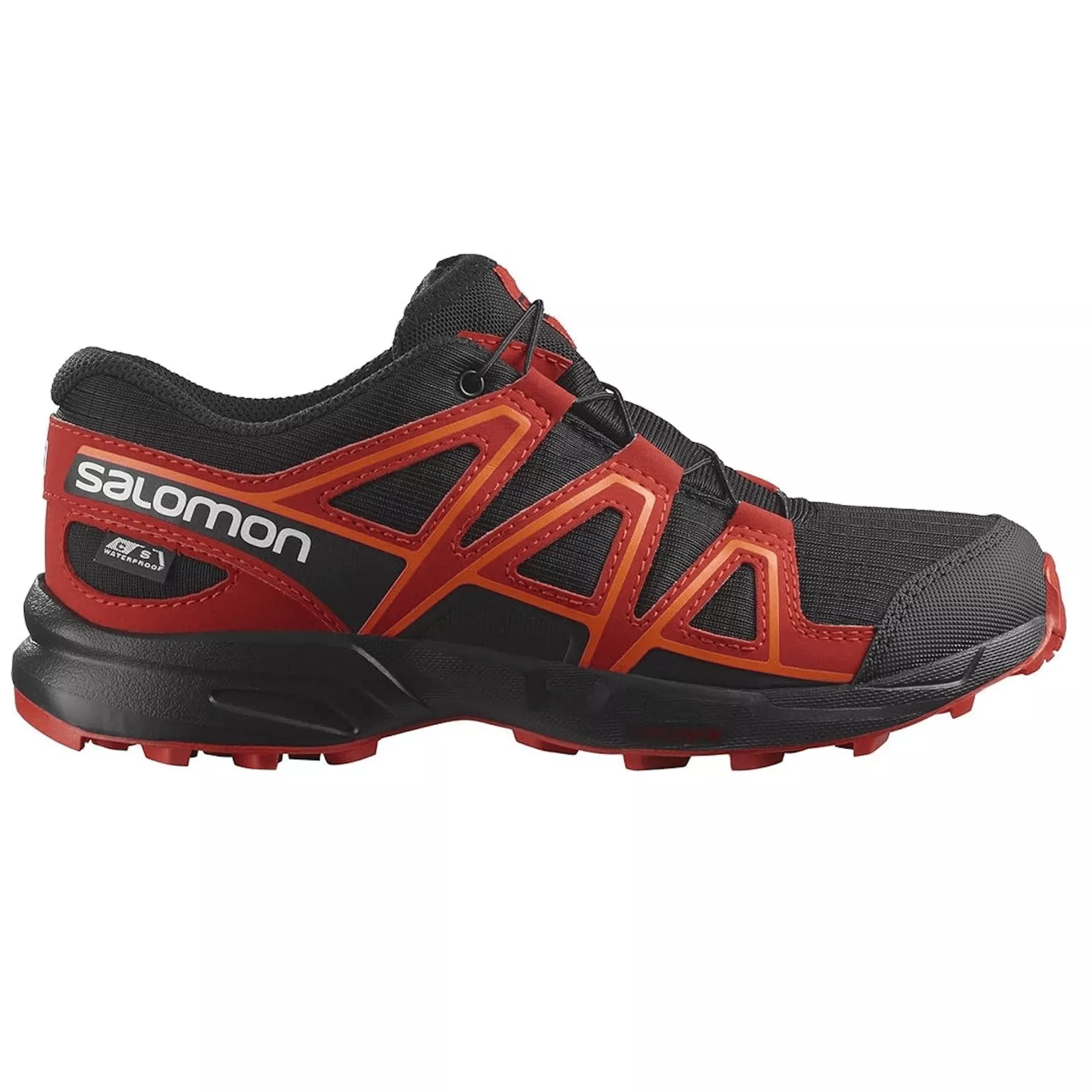 SALOMON SPEEDCROSS CSWP J trail running shoes - black/red/orange