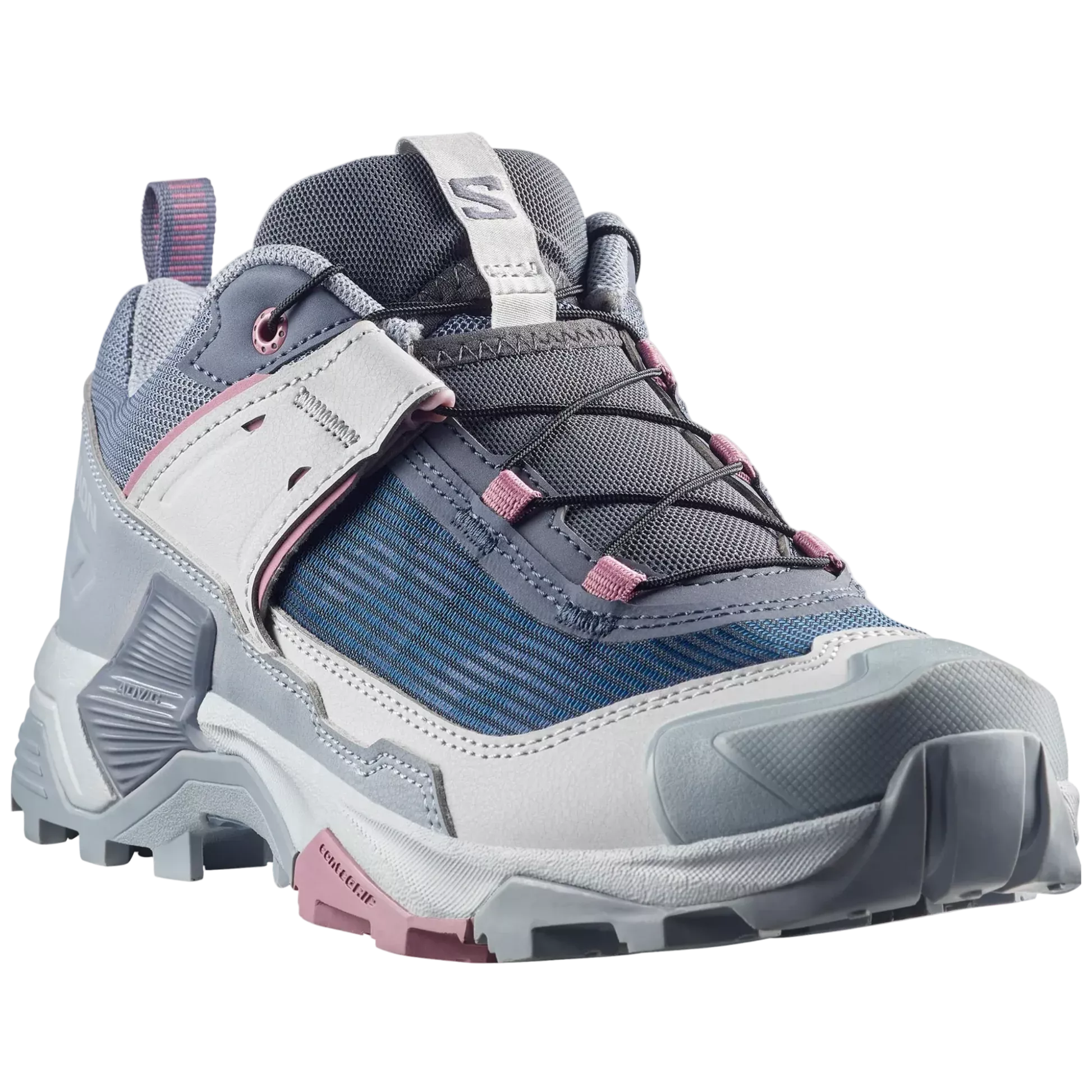 SALOMON X ULTRA 5 W hiking boots - white/grey/pink