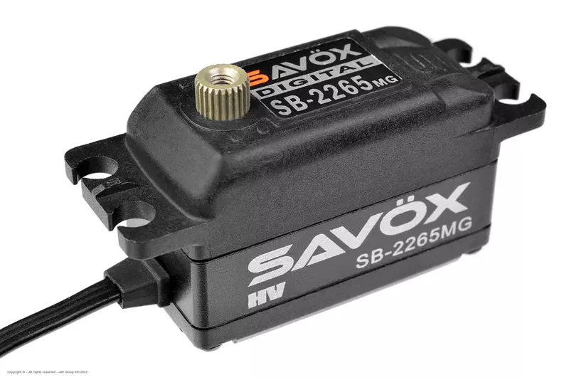 Savox SB2265MG Low Profile Brushless HV Digital Servo 12kg / 0.08s @ 7.4V (Black)