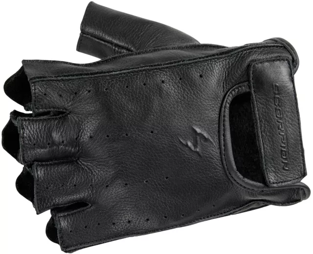 Scorpion EXO G15-038 Half Cut Leather Cruiser Gloves * Black, Size 3X