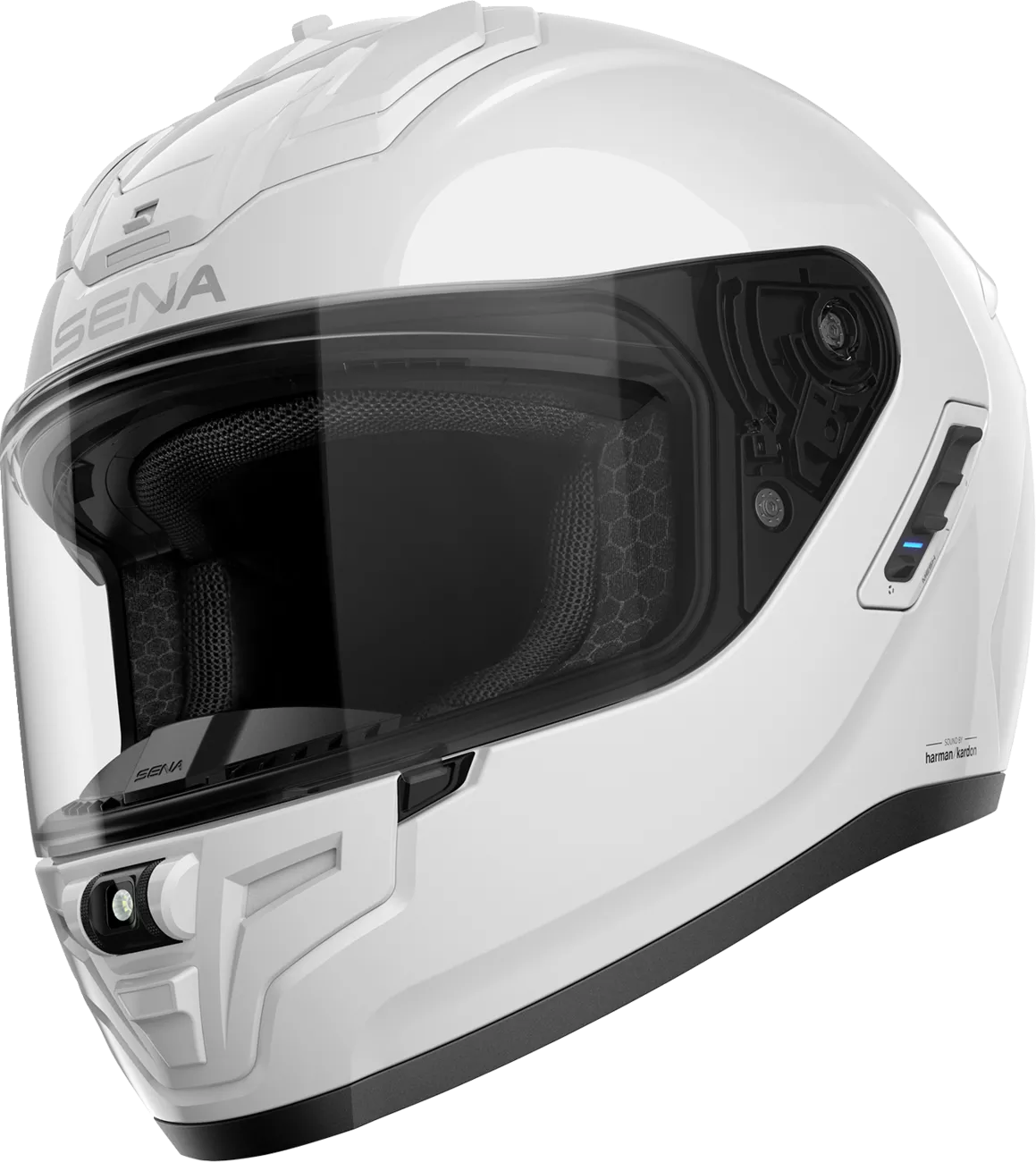 SENA Phantom Helmet - Gloss White - XL (Part Number: PHANTOM-GW0XL3)