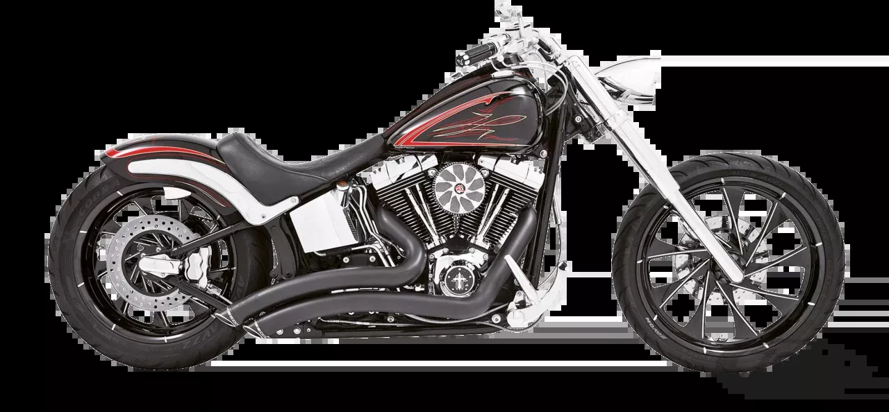 Sharp curve radius+caps Bk/Bk F*ST86-17 For Harley-Davidson